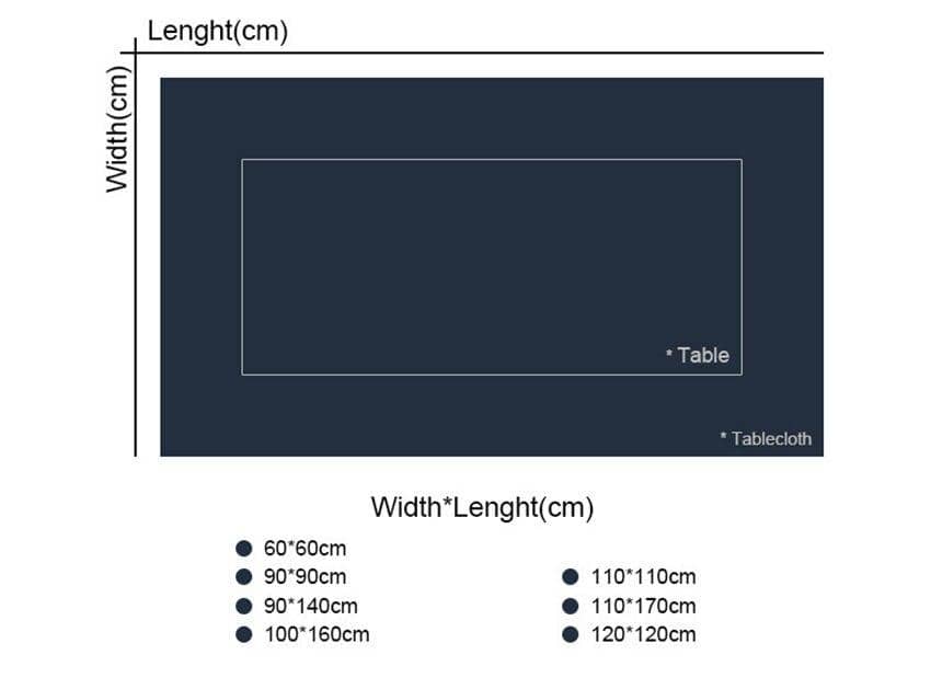 How to select tablecloth size